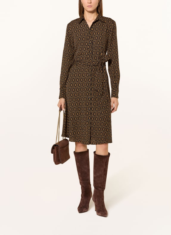 LAUREN RALPH LAUREN Hemdblusenkleid SCHWARZ / GOLD
