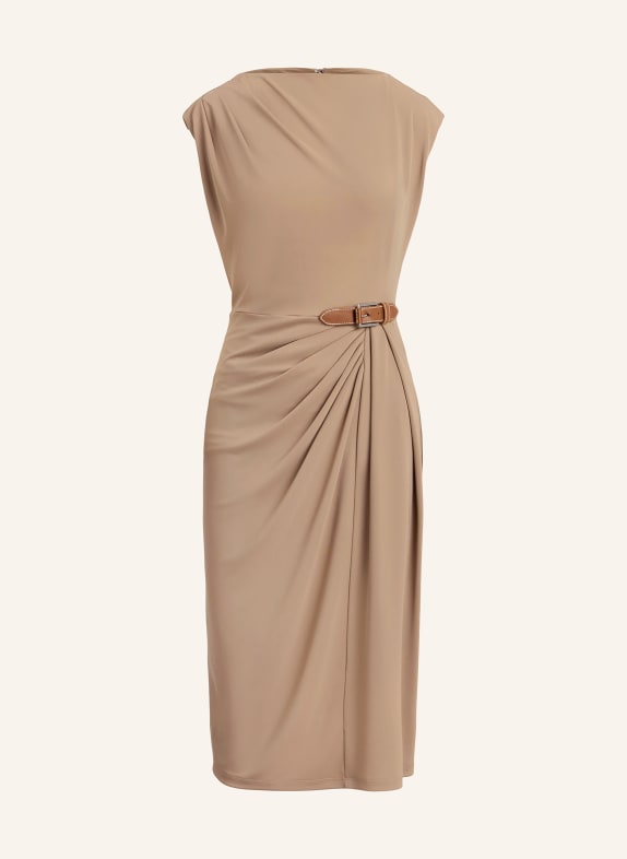 LAUREN RALPH LAUREN Jerseykleid TAUPE / BRAUN