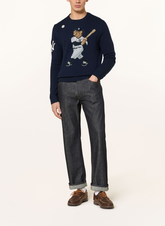 POLO RALPH LAUREN YANKEES sweater DARK BLUE / DARK BROWN / WHITE