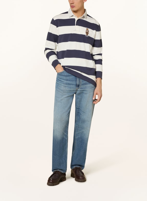 POLO RALPH LAUREN Jersey-Rugbyshirt WEISS / DUNKELBLAU
