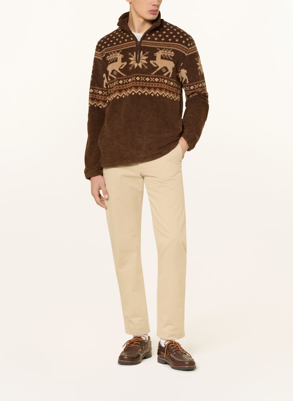 POLO RALPH LAUREN Fleece-Troyer BRAUN / HELLBRAUN