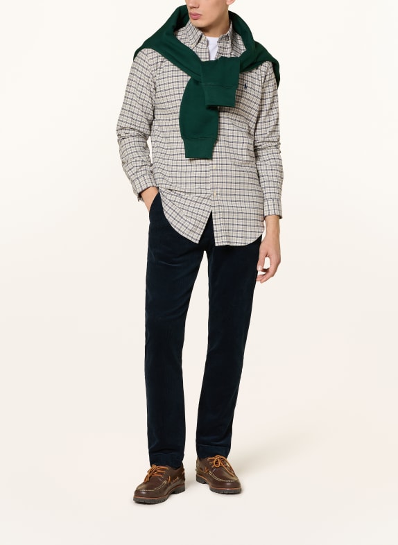 POLO RALPH LAUREN Overhemd Custom Fit ECRU / BLAUWGRIJS / DONKERBLAUW