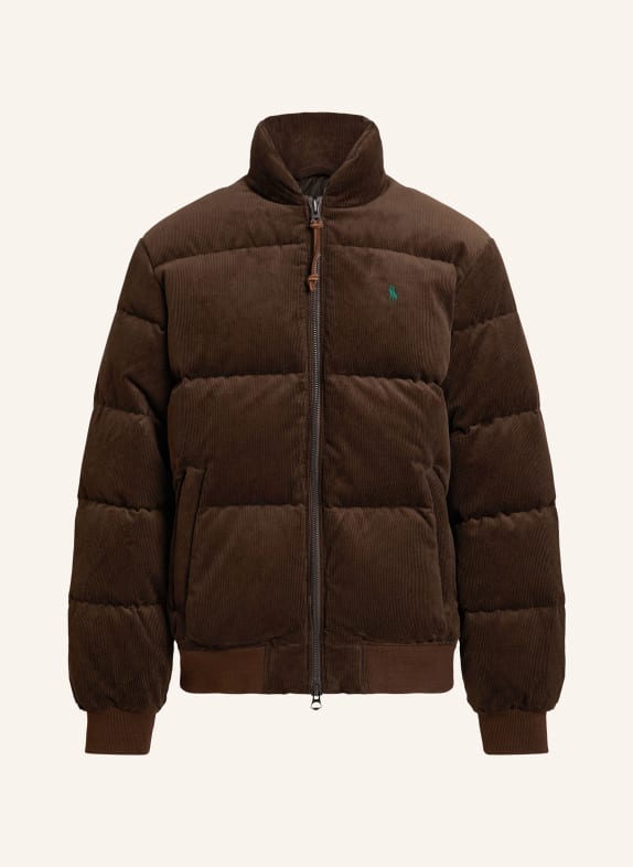 POLO RALPH LAUREN Corduroy down jacket DARK BROWN