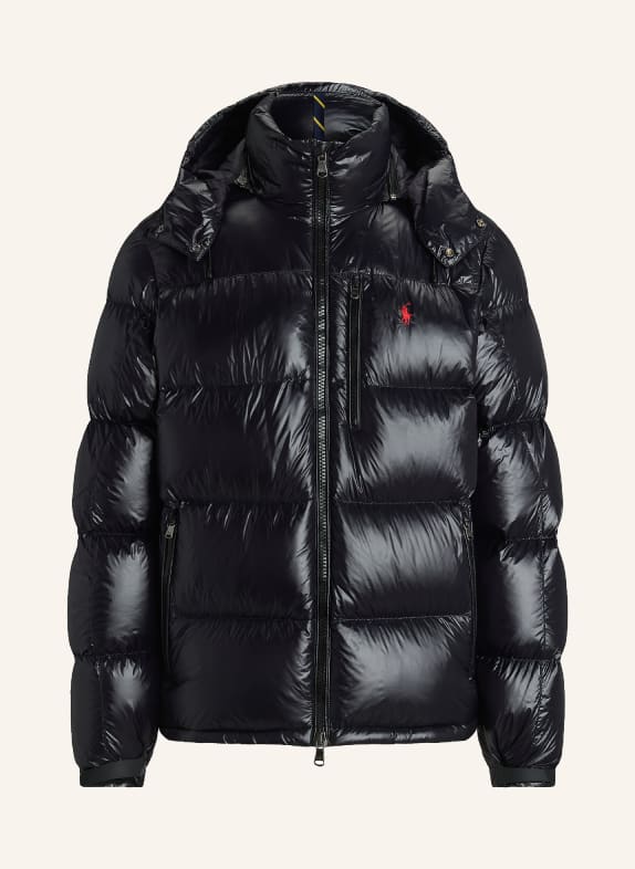 POLO RALPH LAUREN Daunenjacke GORHAM mit abnehmbarer Kapuze SCHWARZ