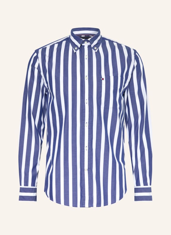 TOMMY HILFIGER Hemd Regular Fit DUNKELBLAU / WEISS