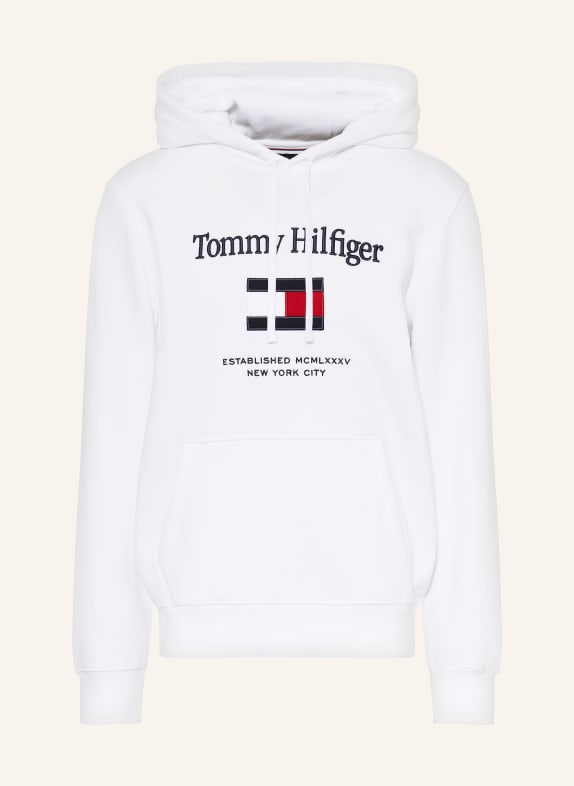 TOMMY HILFIGER Hoodie TOMMY WEISS / ROT / DUNKELBLAU