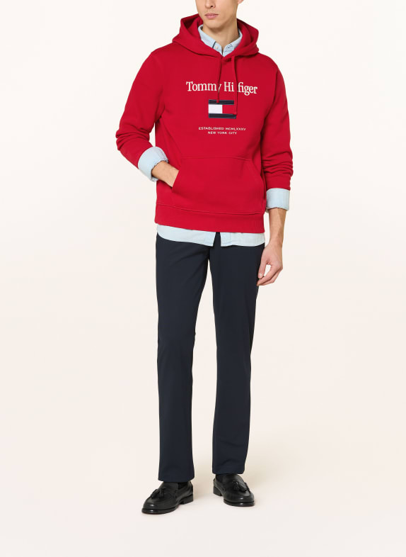TOMMY HILFIGER Hoodie TOMMY ROOD / ECRU / DONKERBLAUW