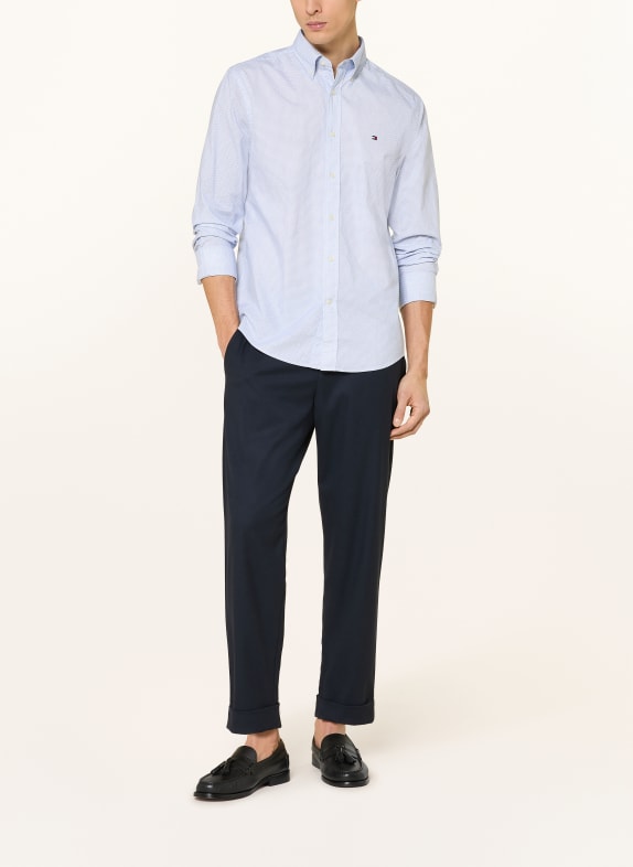 TOMMY HILFIGER Hemd Regular Fit WEISS / DUNKELBLAU