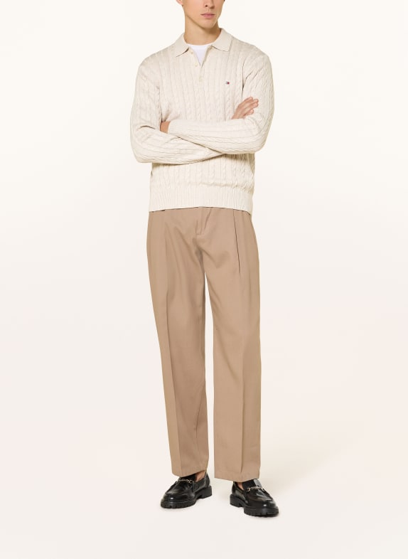 TOMMY HILFIGER Stickad pikétröja ECRU