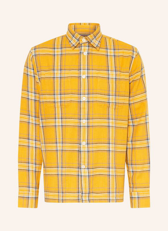 TOMMY HILFIGER Hemd Relaxed Fit DUNKELGELB / HELLGRAU / DUNKELGRAU