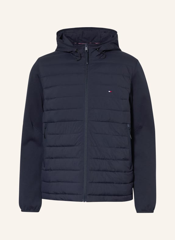 TOMMY HILFIGER Steppjacke im Materialmix DUNKELBLAU