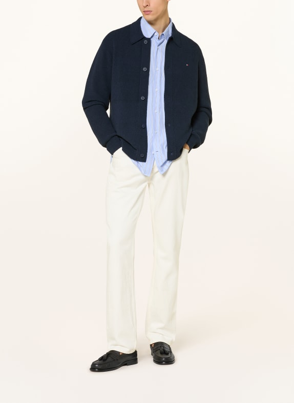 TOMMY HILFIGER Stickad jacka MÖRKBLÅ