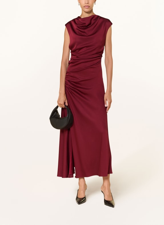 SIMKHAI Satinkleid BURKE DUNKELROT