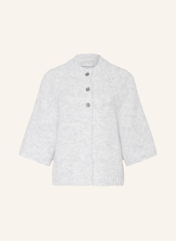 NEO NOIR Strickjacke BENUTA mit 3/4-Arm HELLGRAU