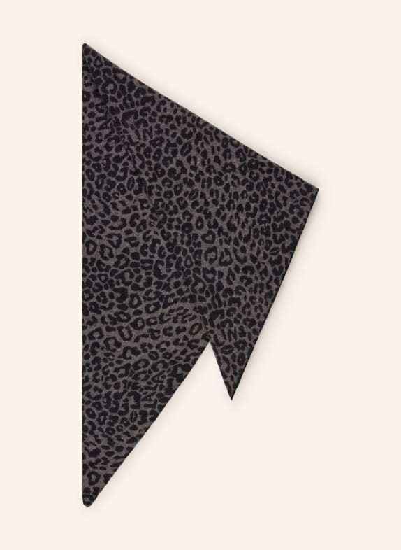 Lala Berlin trojúhelníkový šátek ŠEDÁ / TMAVĚ ŠEDÁ