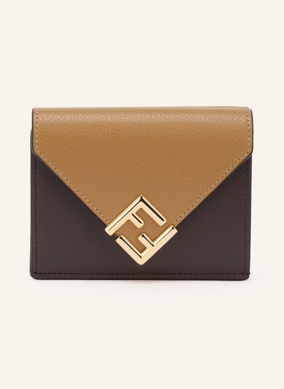 FENDI Geldbörse FF DIAMONDS CAMEL / DUNKELBRAUN