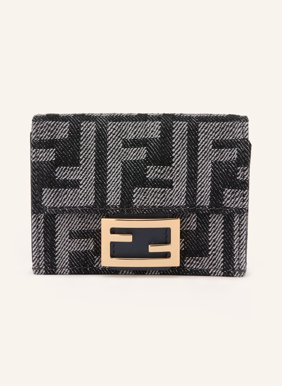 FENDI Geldbörse BAGUETTE MICRO DUNKELGRAU / TAUPE