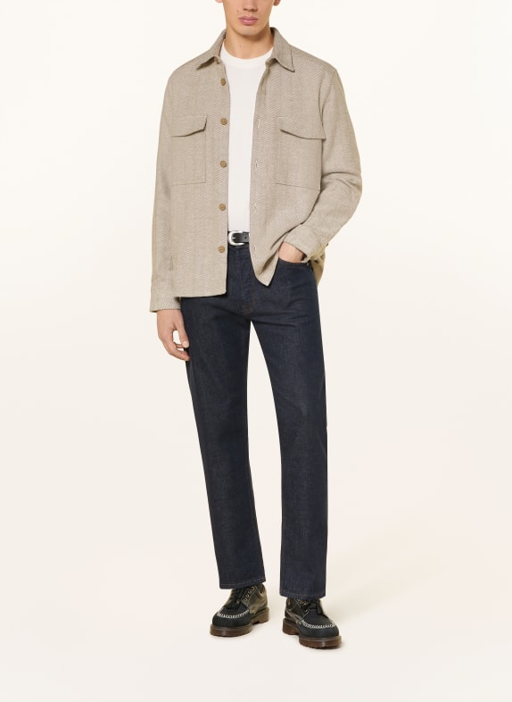 DRYKORN Overhemd GUNRAY Slim Fit CRÈME / TAUPE