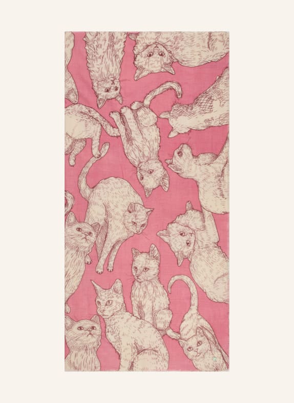 CODELLO Tuch PINK / DUNKELBRAUN / CREME