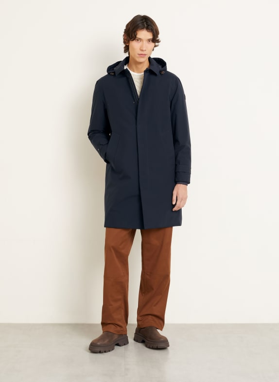 MONCLER Donsparka LAREZILA met afneembare capuchon DONKERBLAUW