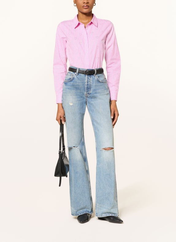Princess GOES HOLLYWOOD Overhemdblouse met sierstenen ROZE / ZILVER / WIT