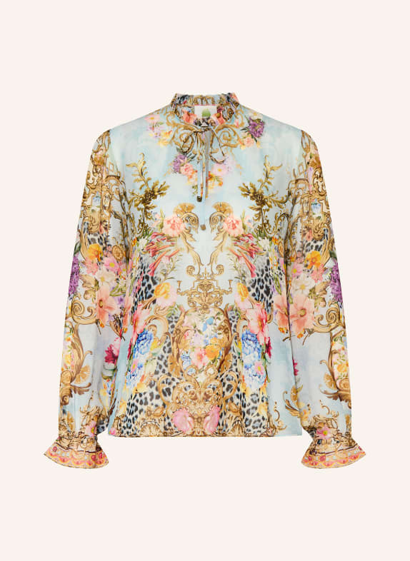 Princess GOES HOLLYWOOD Blusenshirt aus Seide HELLBLAU / ROSA / GRÜN