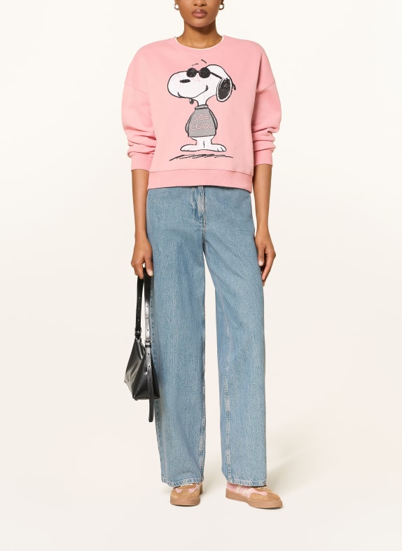 Princess GOES HOLLYWOOD Sweatshirt mit Schmucksteinen ROSA / WEISS / SCHWARZ
