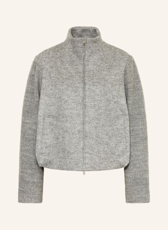 BOSS Kastenjacke JUNDALINI im Materialmix GRAU