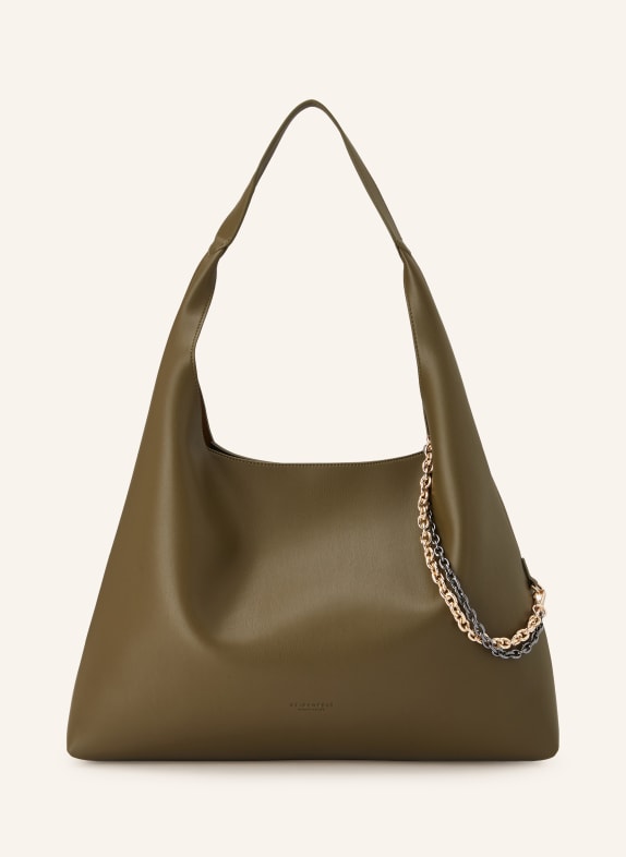 SEIDENFELT Beuteltasche LAINIO LARGE OLIV / PLATIN / GOLD