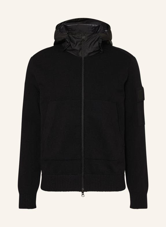 C.P. COMPANY Strickjacke mit Merinowolle SCHWARZ