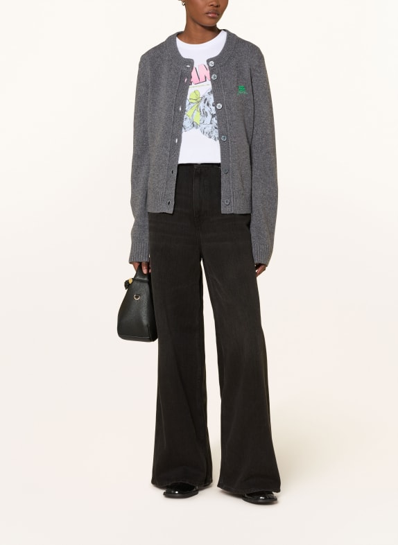 GANNI Strickjacke GRAU