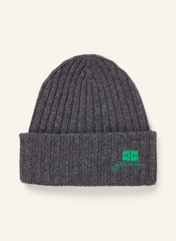 GANNI Mütze GRAU