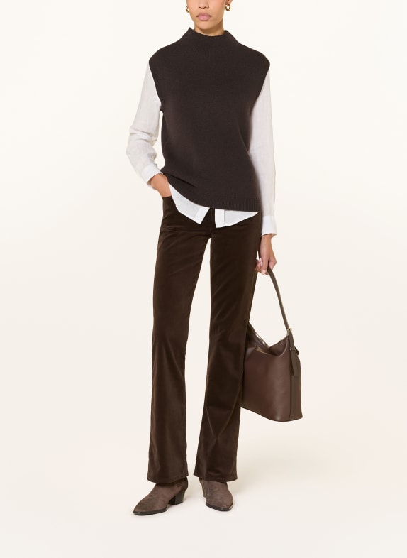 7 for all mankind Bootcut-Hose THE LEGGY BOOTCUT aus Samt 21F Velvet Chocolate