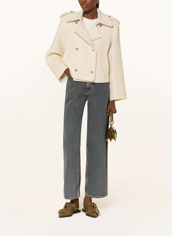 MRS & HUGS Bouclé trench jacket CREAM