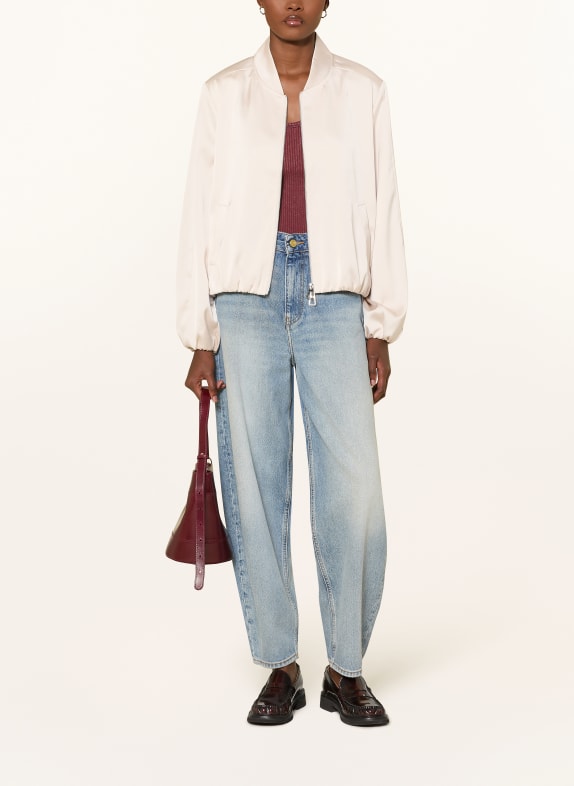 MRS & HUGS Saténová bunda KRÉMOVÁ