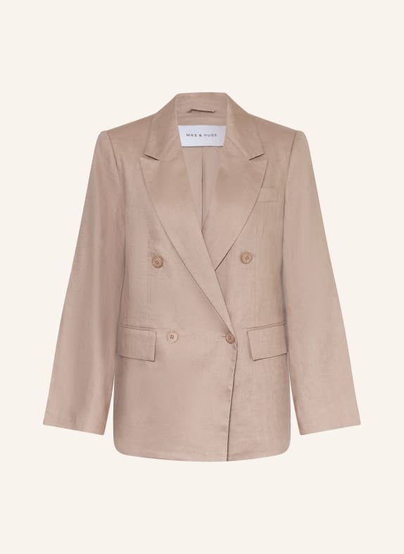 MRS & HUGS blazer en lin TAUPE