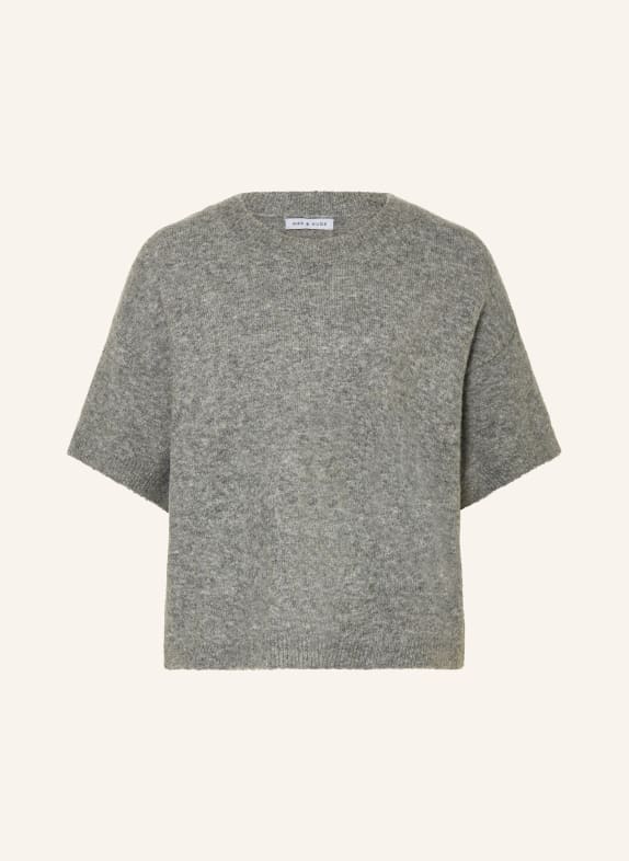 MRS & HUGS pletené tričko ŠEDÁ