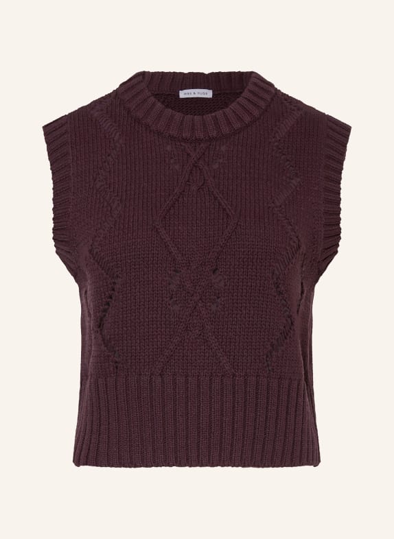 MRS & HUGS sleeveless sweater DARK PURPLE