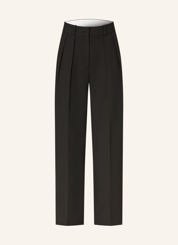 MRS & HUGS Spodnie z materiału typu marlene CZARNY