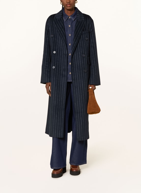 MRS & HUGS coat DARK BLUE / BLUE GRAY