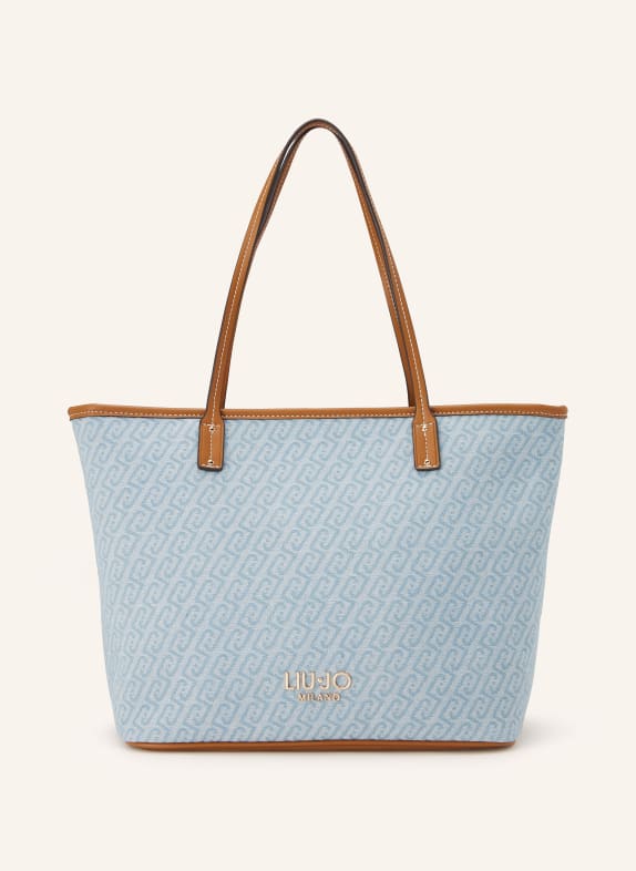 LIU JO shopper LIGHT BLUE / GOLD / BROWN