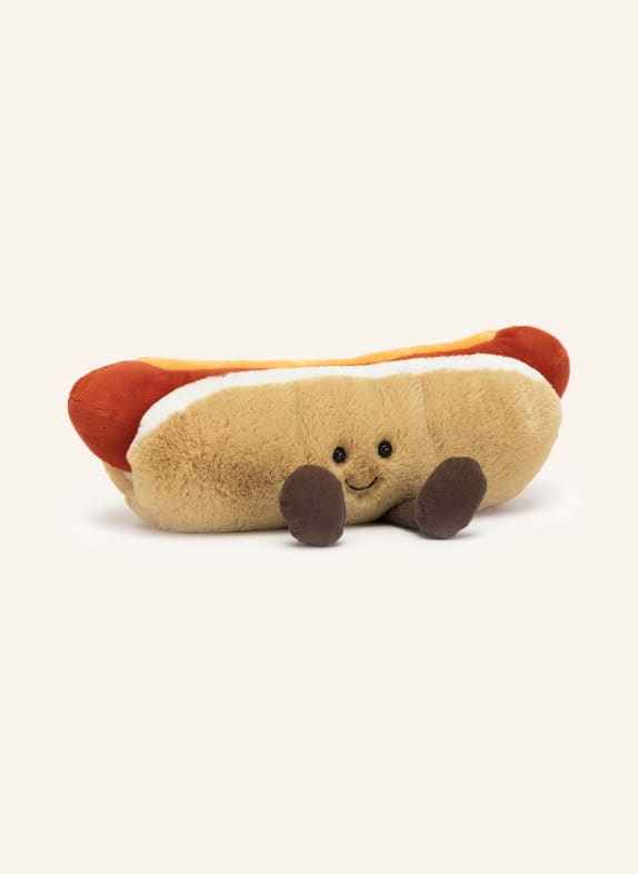 Jellycat Peluche AMUSEABLES HOT DOG MARRON CLAIR / ROUGE / JAUNE