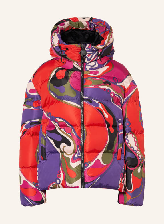 PUCCI Daunenjacke ROT / LILA / PINK