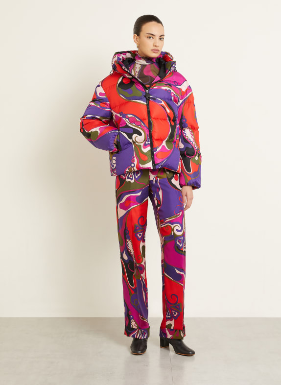 PUCCI Daunenjacke ROT / LILA / PINK