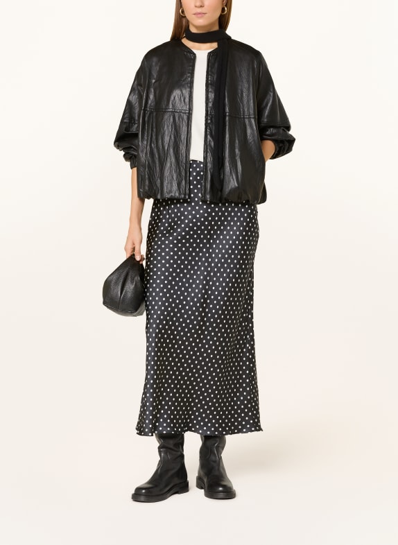 darling harbour jupe en satin black / offwhite