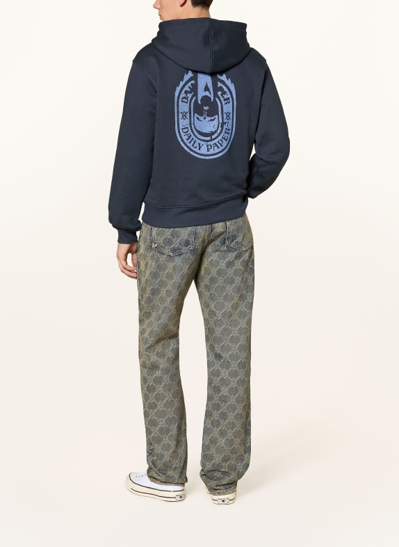 DAILY PAPER hoodie DONKERBLAUW / LICHTBLAUW