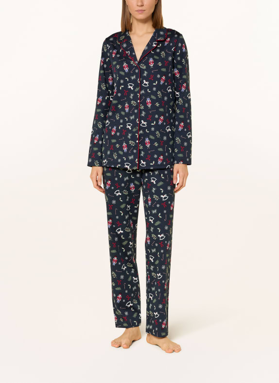 CALIDA Pyjama FAMILY & FRIENDS DONKERBLAUW / DONKERROOD / GROEN