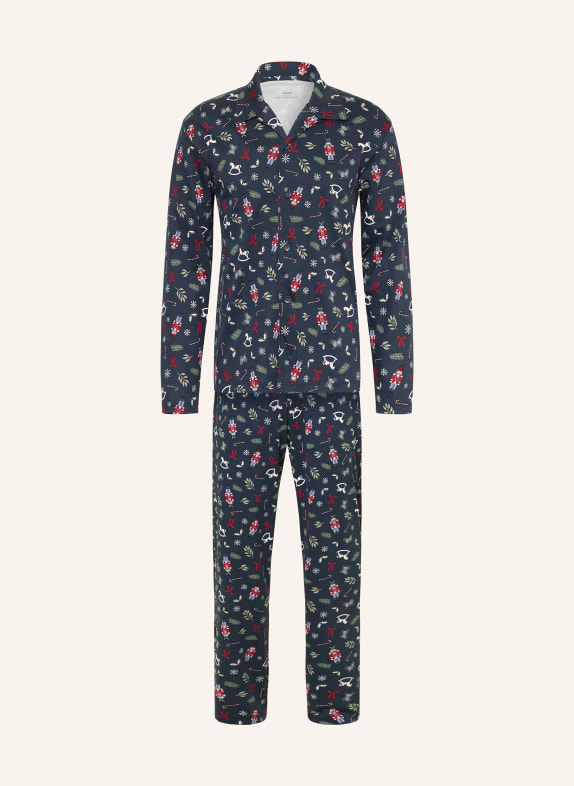 CALIDA Schlafanzug FAMILY & FRIENDS DUNKELBLAU / ROT / GRÜN