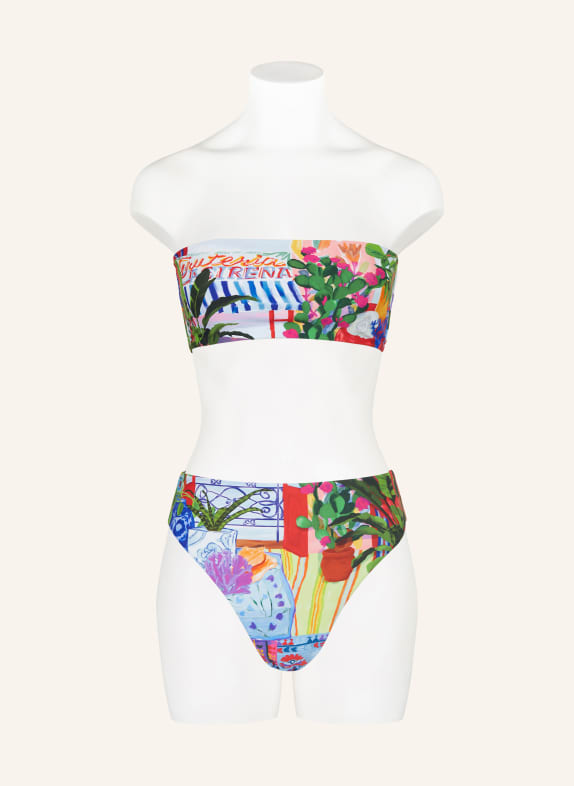SEAFOLLY Bandeau-bikinitop LA BOCA LICHTBLAUW / ROOD / GROEN