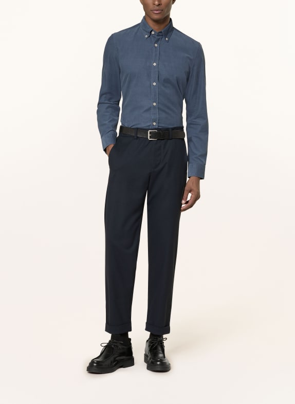 Marc O'Polo Kordhemd Shaped Fit DONKERBLAUW